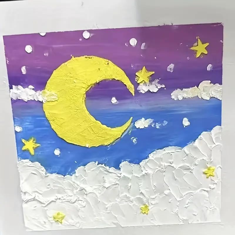 4 Pcs Geometric Stencils 4x4 Inch – Moon, Sun, Star, Heart Painting Template Set – Reusable DIY Hollow Out Stencils for Wall, Canvas, Face Painting, Scrapbooking, Furniture & Home Décor Crafts